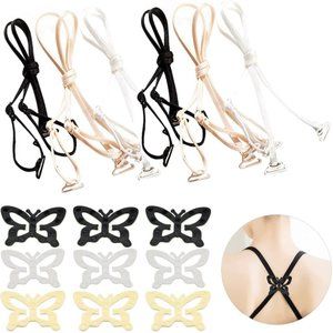 NEW Bra Strap Clips Set 12PCS Elastic Shoulder Bra Straps